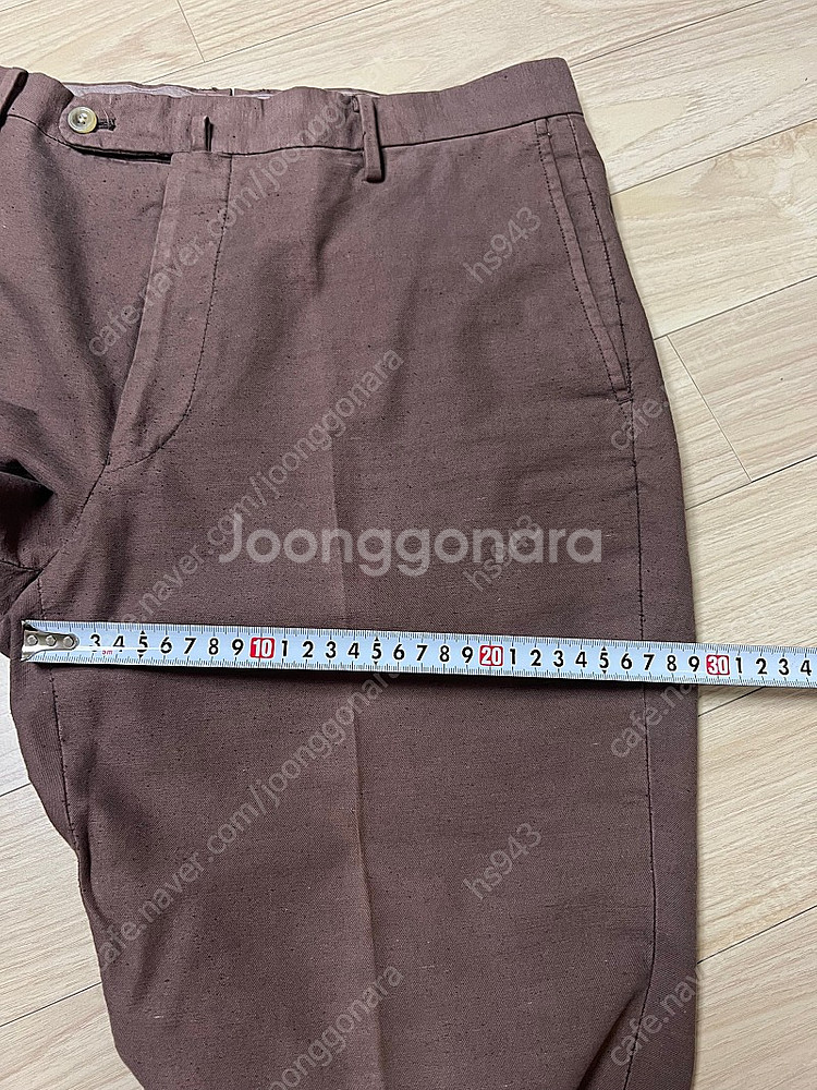 에치젠야 노턱 브라운 코튼팬츠--5