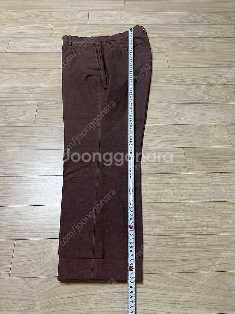 에치젠야 노턱 브라운 코튼팬츠--6