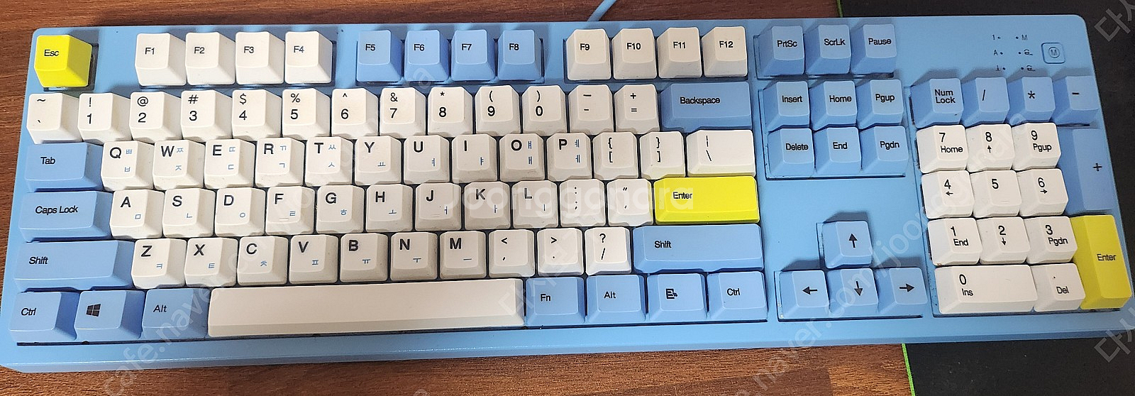 앱코 k990 v3 스카이문 LED 무접점 키보드 팝니...--2