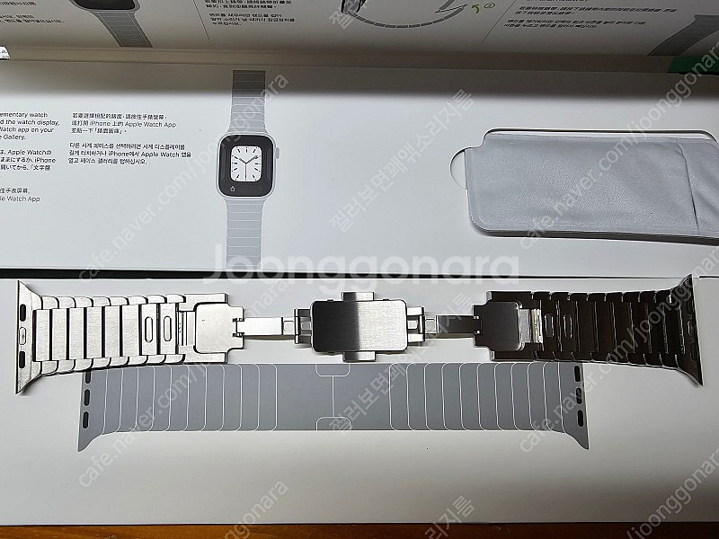 (42mm)애플 정품 링크 브레이슬릿 실버 팔아요--0