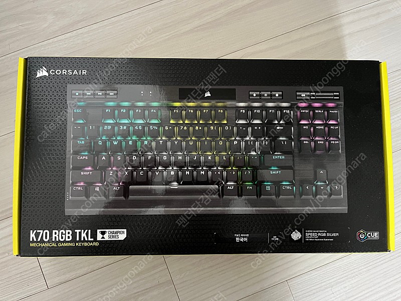 커세어 k70 RGB TKL 은축 블랙 한글판 풀박스