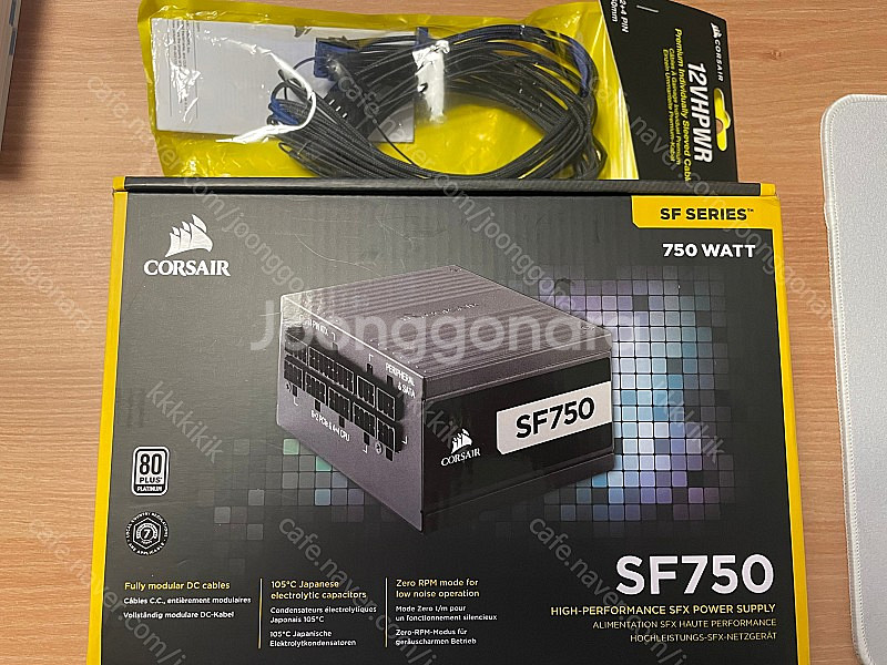 커세어 sf750 파워 + 12vhpwr 슬리빙 케이블...--1