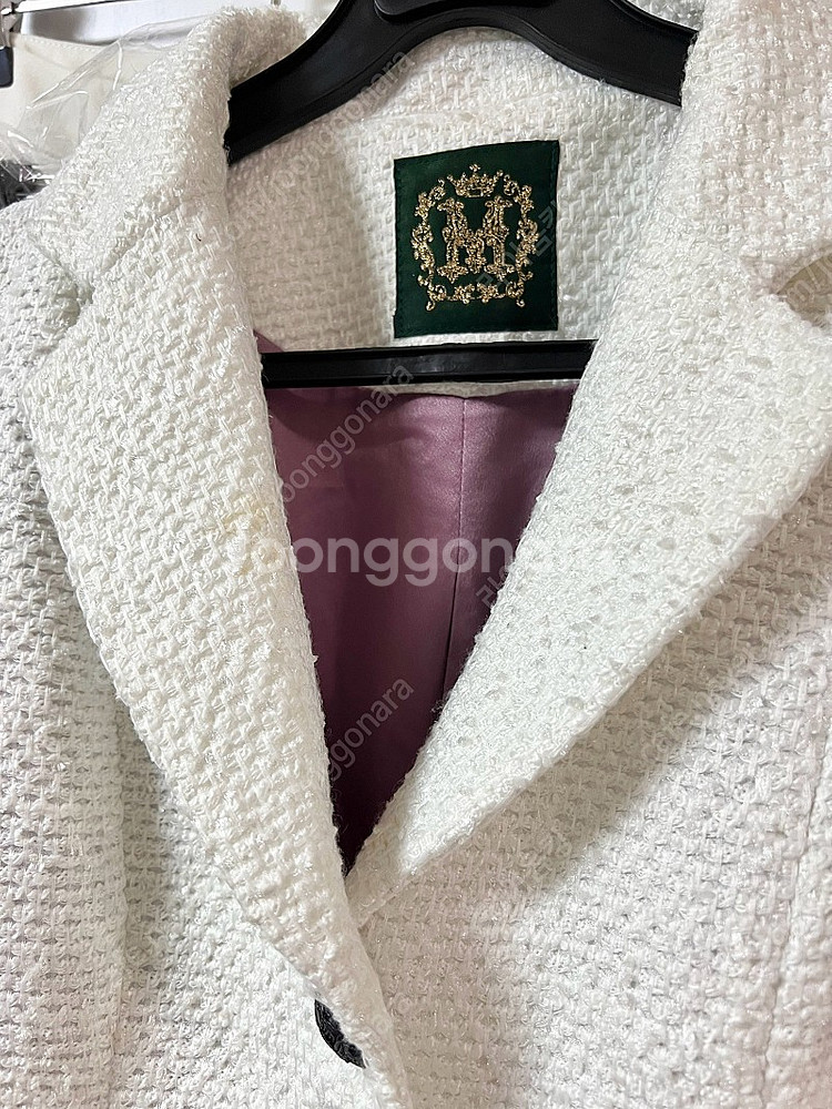 마담드쟌느 트위드 자켓 화이트 xs? S?--3