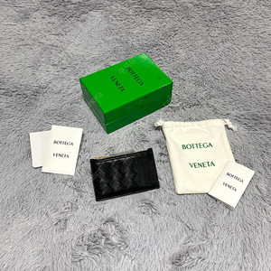보테가베네타 지퍼 카드케이스 카드지갑 블랙 정품 풀박스