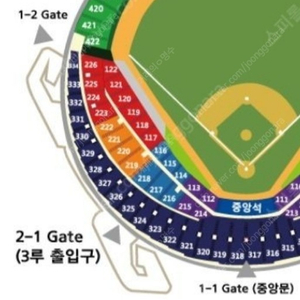 4월 14일 두산 엘지 오렌지석 응원석 블루석 4연석 2연석