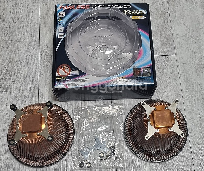 노팬 쿨러 CR-80EH 팬리스 무소음 쿨러 2개 팝니...--1