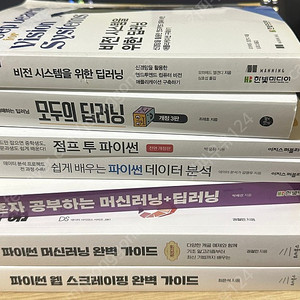 파이썬 및 딥러닝 책 다수