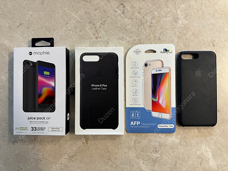 아이폰 7,8플러스 호환 mophie배터리케이스 +힐링쉴드 액정필름+정품실리콘케이스 일괄판매