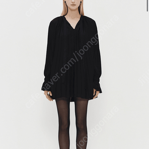 아상 아상블라주 Curve Pleated Mini Dress Black 원피스