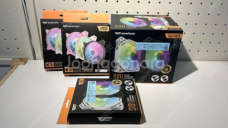 다크플래시 Darkflash S101 FDB ARGB 화이트 6개 미개봉 새제품--0