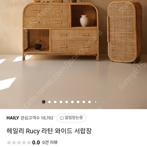 헤일리 Lucy 라탄 와이드 서랍장