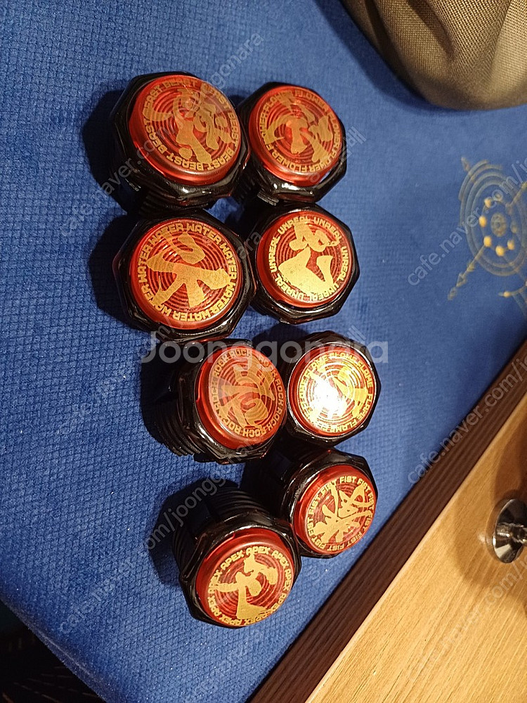 게이머 핑거 블랙&레드 버클형 30mm 8개--0