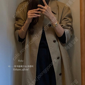 샵엠 레지나 트렌치 코트 36 shop m regina trench coat (khaki-beige)