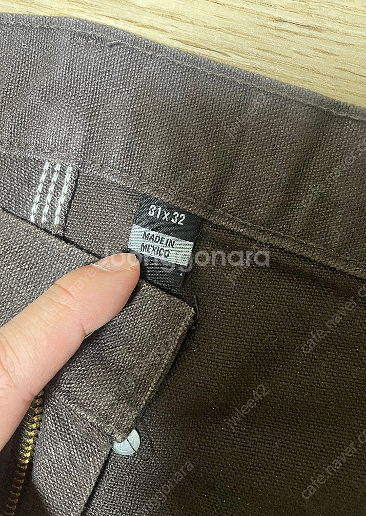 칼하트 더블니 b136 워크팬츠 다크브라운 31x32--3