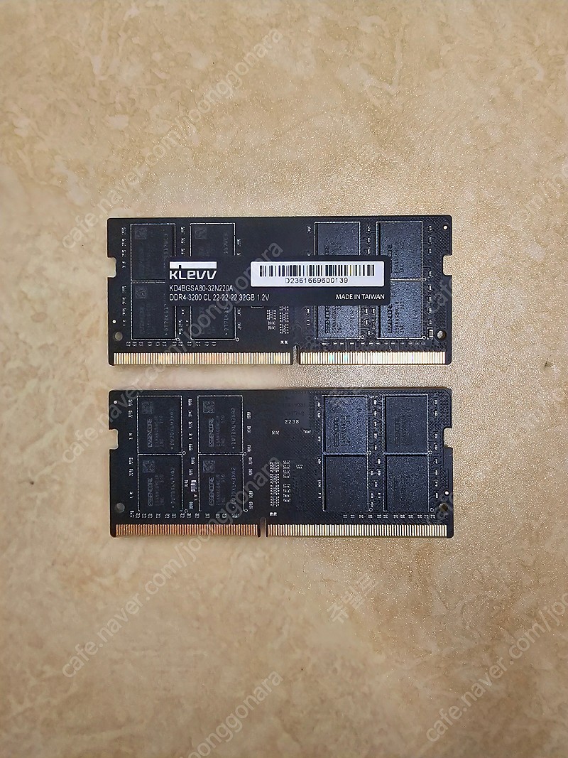 [중고품] KLEVV 노트북 전용 램 DDR4-3200 CL22 32GB (7만원)