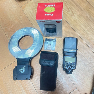 정품 캐논 580ex ll + Rayflash Universal Short Ringflash 일괄 판매 합니다