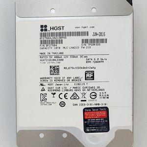 [HDD] HGST 10TB Ultrastar He10 HUH721010ALE600 (SATA3/7200/256M) 팝니다.