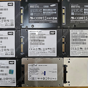 삼성, WD 등 SSD 120GB, 128GB 각각 팝니다