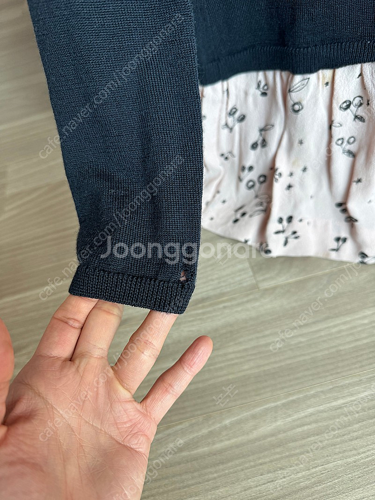 봉쁘앙 니트 체리 원피스 6y--4