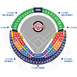 4/13 LG VS 두산 1루 FILA 오렌지석 205블럭