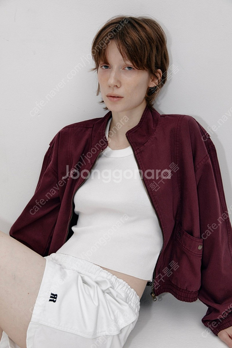 파르벵 숏 자켓 버건디 farven WASHED SHORT JACKET BURGUND--0