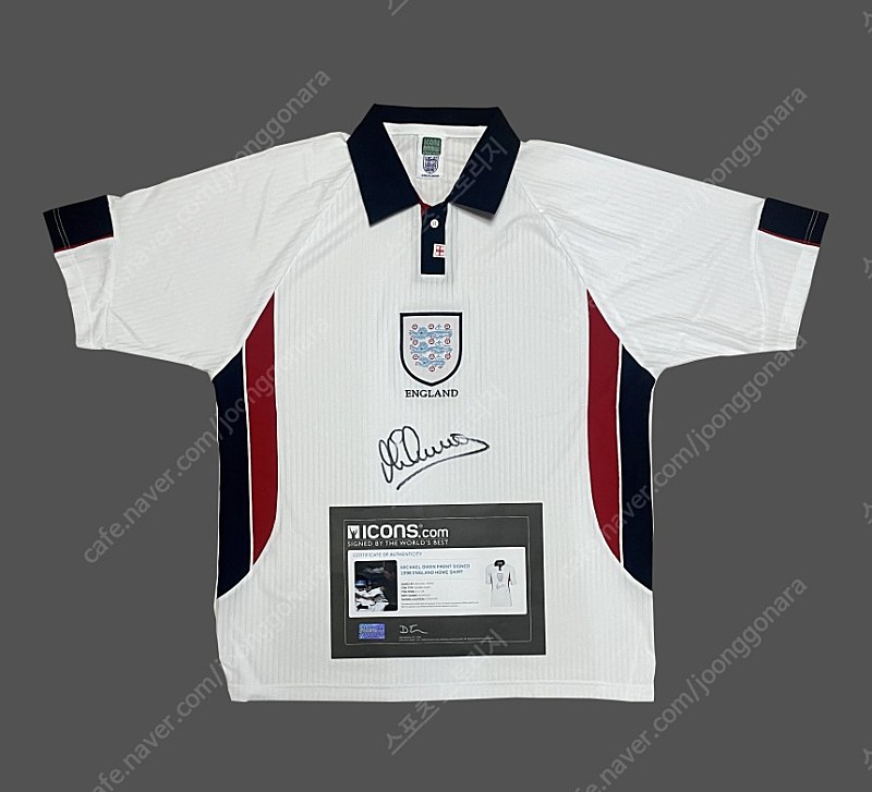 마이클 오웬 ICONS(아이콘즈) 친필 사인 싸인 레트로 잉글랜드 국가대표 유니폼