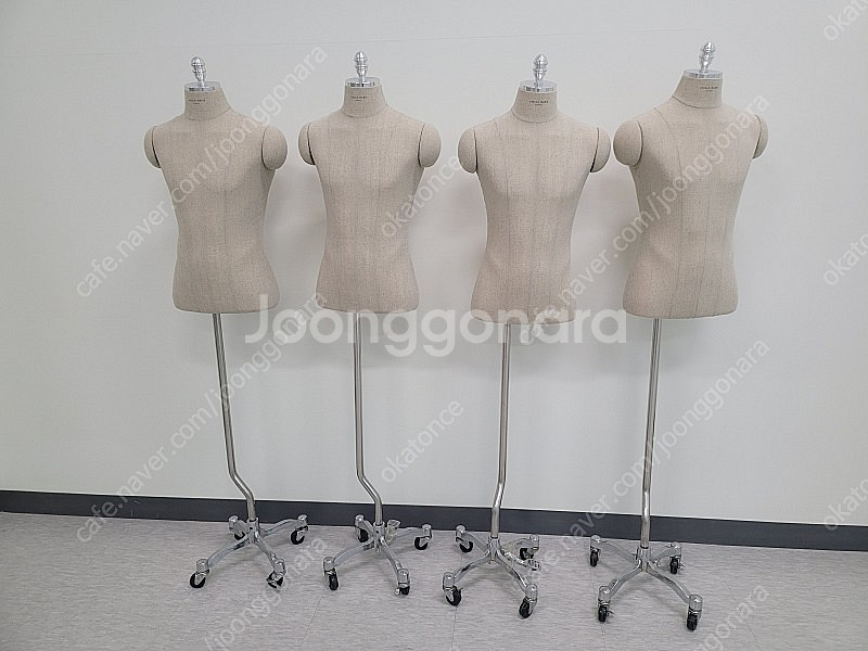 고급 광목마네킹 남성용, 크롬 휠 발판 포함--0