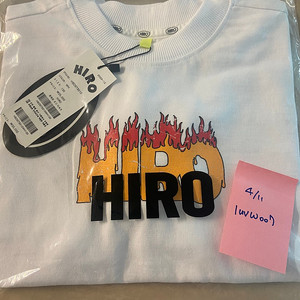 히로 플레임 로고 티셔츠