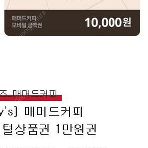 매머드익스프레스 10000 금액권