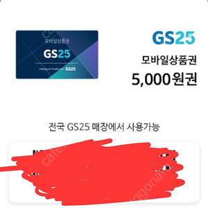 gs25 편의점 5천원 상품권