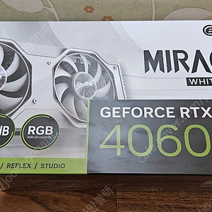 이엠텍 rtx4060 미라클 화이트 미개봉 팝니다