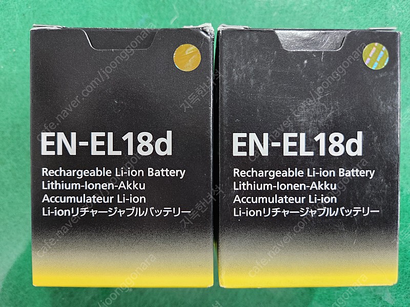 니콘 카메라 배터리 EN-EL18d 두개 (Z9, D6, D5, D4s, D4)