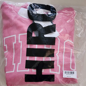 히로 블랭크 체커 후드 티셔츠 핑크 120