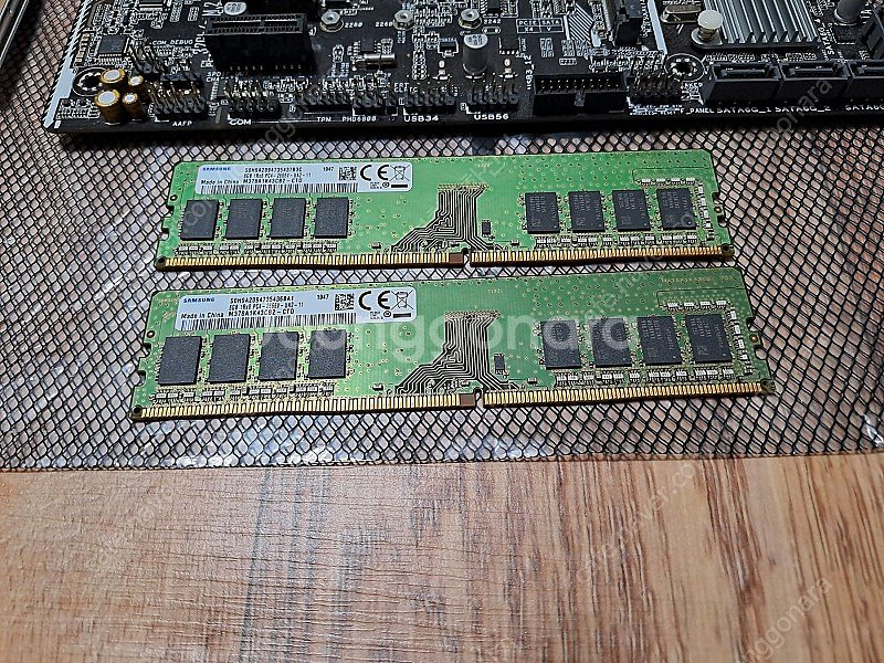 아수스 A320M 보드 + 라이젠 5600 비미어 + 램 DDR4 8G*2--1