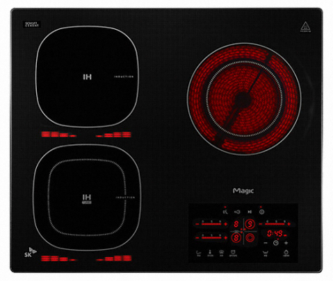 SK매직 SK매직 하이브리드 빌트인 쿡탑 인덕션레인지 2구 하이라이트 1구