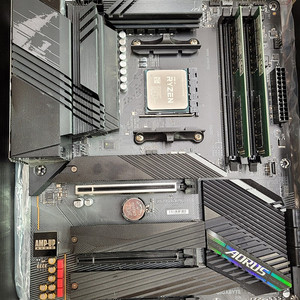 AMD 5950X , X570S AROUS ELITE, 삼성 3200MHZ 32G×2