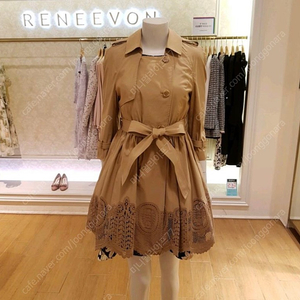 레니본 reneevon 레이스 하프 트렌치코트 89000원