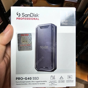 [미개봉] 샌디스크 PRO-G40 portable SSD 1TB