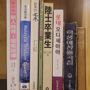 르 꼬르뷔제 작품전집. 육사 졸업생 신인교육 전기설비. 롯데 오디세이아 학생애창600곡집. 세계의 명언 메이플 스토리 오프라인 RPG 100