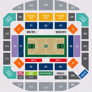 [농구 4강] 15일 원주DB vs 부산 KCC 빅토리존 통로 2연석 판매합니다