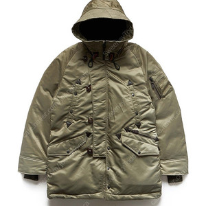 [구매L]이스트로그 N3B Long Down Parka Khaki Nylon Twill 다운 파카