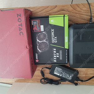 zotac amp box mini + msi 지포스 gtx1650 4g egpu