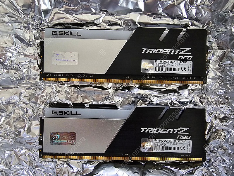 G.SKILL TRIDENT Z NEO DDR4 PC4-3600 CL16 16GB(8GB×2) 팝니다.