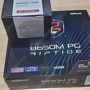 amd 7500f , asrock b650m pg riptide 팝니다