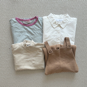 (4~5세) 자라 셔츠, 티셔츠, 니트, 오버롤 4종 일괄