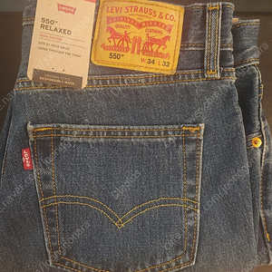 리바이스 Levis 550 릴렉스드 (미디엄 인디고) 34x32 새상품 팝니다