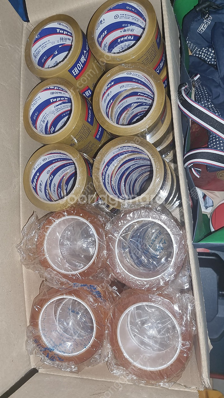 박스테이프 50미터 50개 한박스 15,000원 인천 부평 직거래희망--1