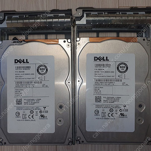 델 DELL 600GB SAS 15K 3.5" HDD P/N 0B24496 트레이포함 2개 일괄