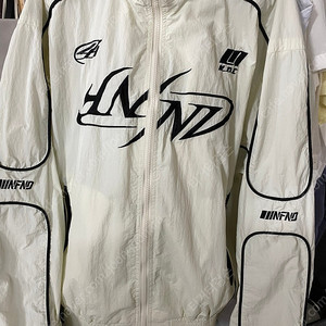 낫포너드 Tribal Logo Nylon Racing Jacket - White 라지 L 사이즈 판매