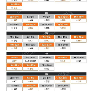 4월20일 21일 한화vs삼성 내야 탁자석 연석 양도